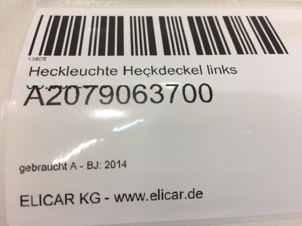 Heckleuchte Heckdeckel links für Mercedes-Benz Heckleuchte Heckdeckel links für Mercedes-Benz