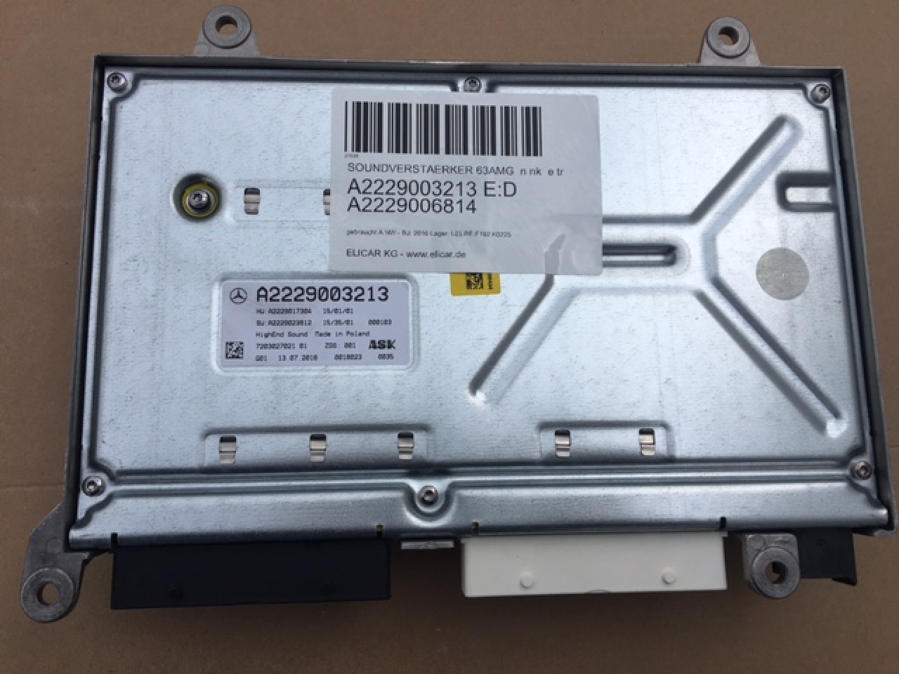 Mercedes A2229003213 E:D A2229006814 - SOUND AMPLIFIER 63 AMG