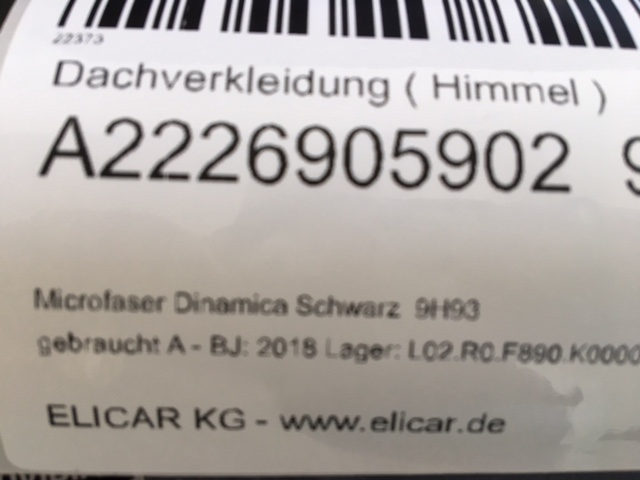 Dachhimmel Innenhimmel beziehen Reparatur Service für Mercedes