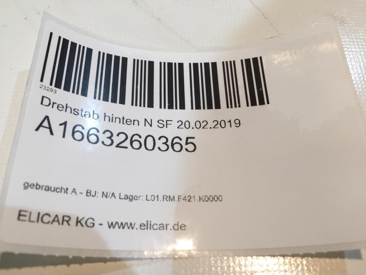 Drehstab hinten   für Mercedes-Benz  Drehstab hinten   für Mercedes-Benz