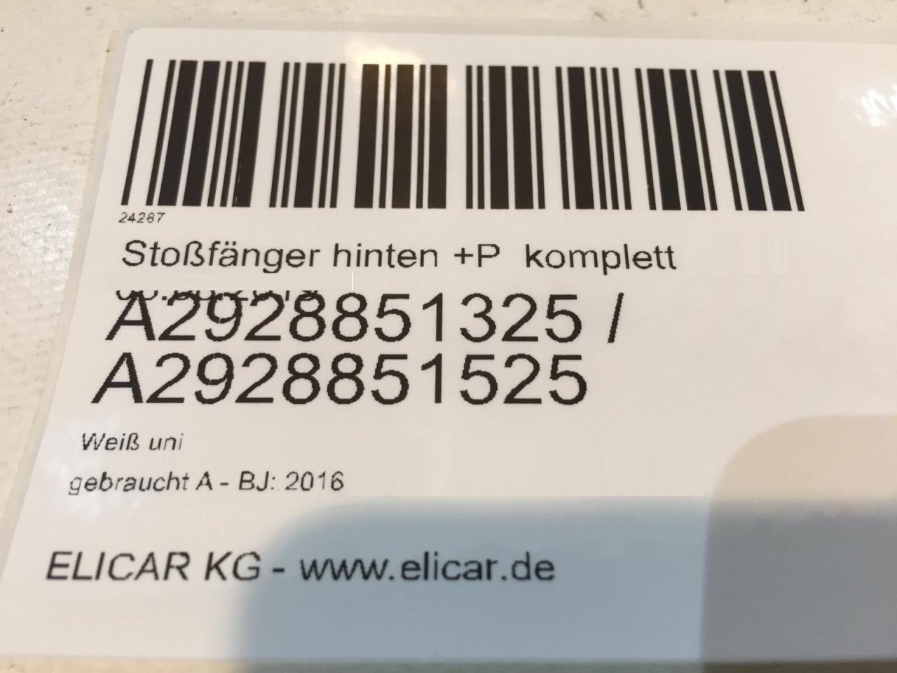 Stoßfänger hinten +P  komplett   für Mercedes-Benz  Stoßfänger hinten +P  komplett   für Mercedes-Benz